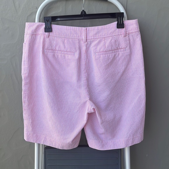NWOT Talbots Seersucker Perfect Short Pink/White Stripe Petite 12 - Picture 3 of 8